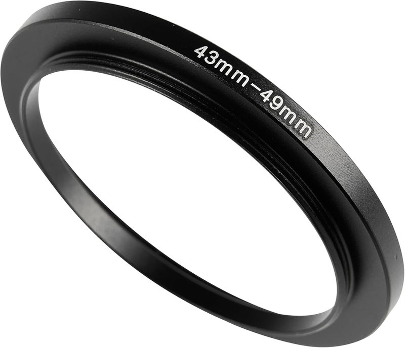 JOYTOLIN 43-49mm Metal Step-Up Ring Adapter Compatible with Mirrorless Cameras DSLR Lens, UV CPL ND Filter Thread Converter, Black - Image 1